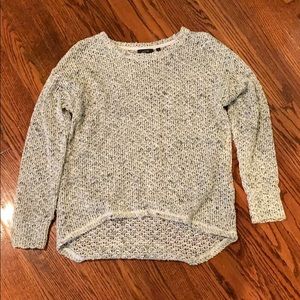 Multi Color White Sweater with Gold Accent